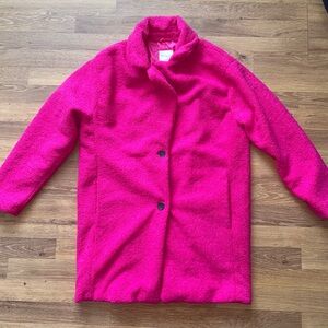 Daily Ritual Women's Vibrant Pink Teddy Jacket